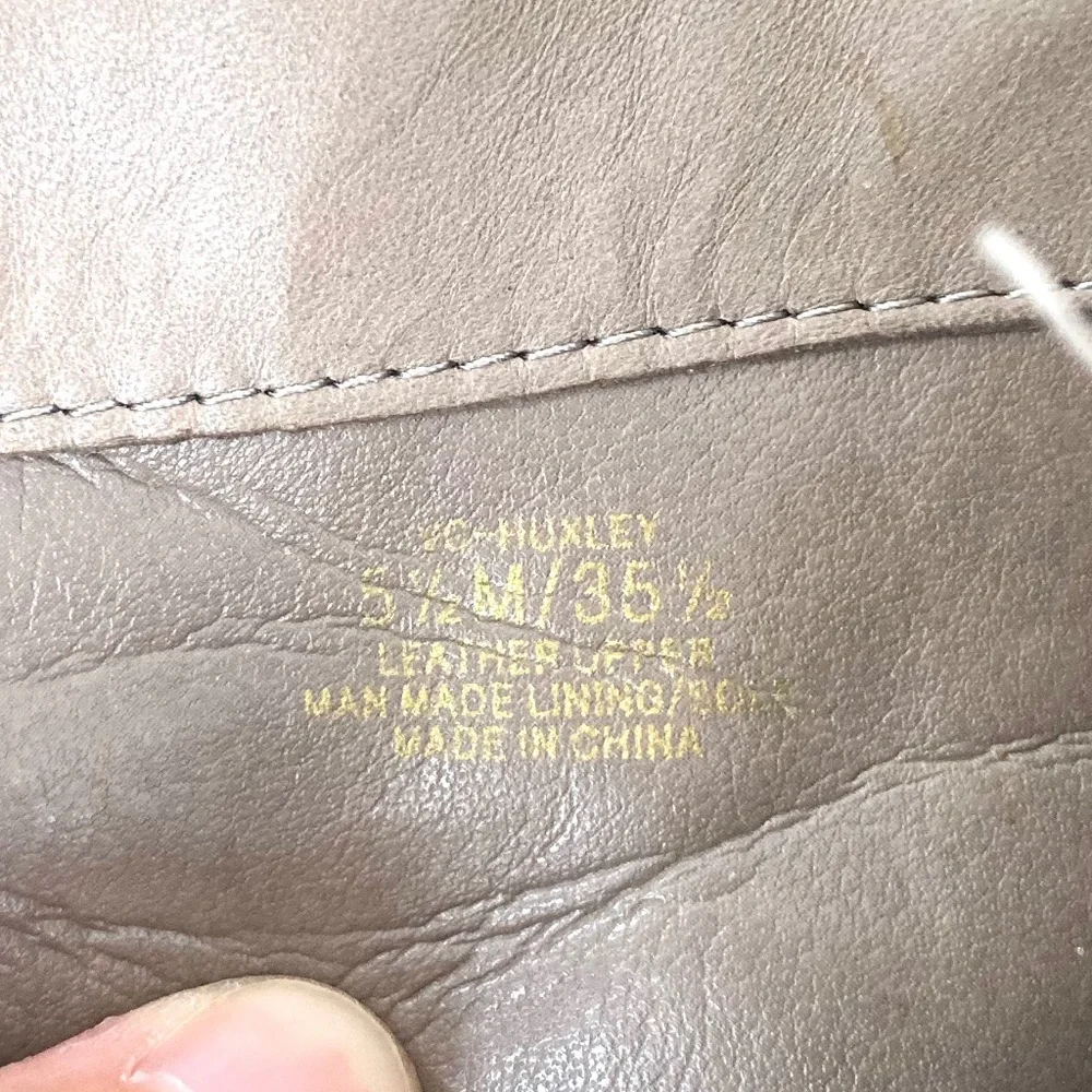 Beige Wedge Ankle Boots - Leather - Size 35.5 - Picture 10 of 12